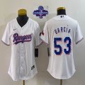 2023 Champions Women Nike Texas Rangers #53 Adolis Garcia white majestic baseball jerseys-BD