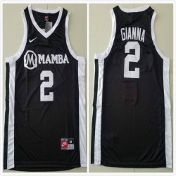 Nike #2 Jaina Maria Gianna Bryant black basketball jerseys Memorial Edition