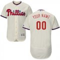 Custom Philadelphia Phillies beige Flexbase Authentic Collection Jersey