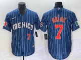 2023 World Cup Mexico #7 Julio Urias blue majestic baseball jerseys 20