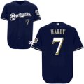 Milwaukee Brewers J.J. Hardy 7# blue MLB Jerseys