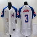 Nike Atlanta Braves #3 Dale Murphy white blue Flexbase Authentic Collection Jersey-BD