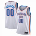 Customized Oklahoma thunder white basketball jerseys