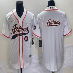 Nike Houston Astros blank white majestic baseball jerseys Joint name -BD 07