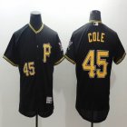 2016 Pittsburgh Pirates Gerrit Cole #45 black elite baseball jersey