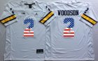 Michigan Wolverines Charles Woodson 2 USA Flag College Football Elite Jersey - White