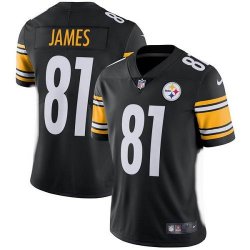 Women Pittsburgh Steelers #81 Jesse James Nike black Color Rush Limited Jersey