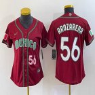 Women 2023 World Cup Mexico #56 Randy Arozarena red majestic baseball jerseys 04