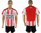 2017-2018 PSV Eindhoven club red white black soccer jersey home