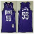 Sacramento Kings #55 Jason Williams purple Throwback nba jersey-TY