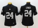 Women Oakland Raiders #24 Marshawn Lynch nike black Color Rush Limited Jersey