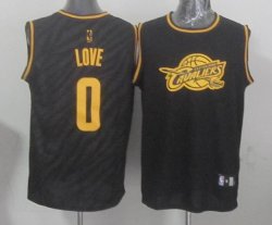 Cleveland Cavaliers Love #0 Black Precious Metals Fashion Stitched NBA Jersey