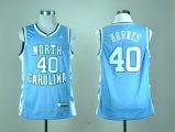 North Carolina Tar Heels Harrison Barnes 40 Blue College Basketball Jersey