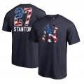 Men's New York Yankees Giancarlo Stanton Fanatics Branded Navy 2018 Memorial Day Banner Wave Player T-Shirt