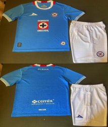 Youth 2024-2025 Cruz Azul club blue white soccer jerseys home