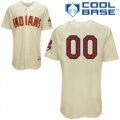 Cleveland Indians Personalized custom Cream MLB Jersey