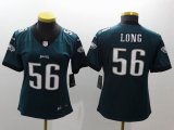 Women nike Philadelphia Eagles #56 Long green Color Rush Limited Jersey