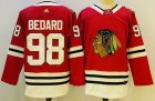 Adidas Chicago Blackhawks #98 Connor Bedard Fanatics Red Home Breakaway Hockey Jersey