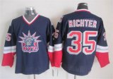 2015 New York Rangers #35 Mike Richter Blue hockey Jersey