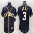 Nike Houston Astros #3 Jeremy Pena black Flexbase Authentic Collection Jersey