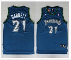 Adidas Minnesota Timberwolves 21 Kevin Garnett blue nab jerseys