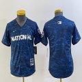 Youth National League blank blue Nike Royal 2023 MLB All-Star Game Vapor Premier Elite Player Jersey