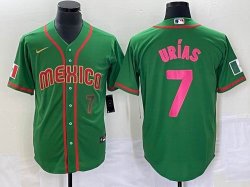 2023 World Cup Mexico #7 Julio Urias green red majestic baseball jerseys 125