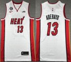 Nike Miami Heat #13 Bam Adebayo white nba basketball jerseys 6 patch-XD 01