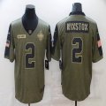 Nike New Orleans Saints #2 Jameis Winston Green 2021 Salute to Service Limited Jersey