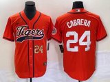 Nike Detroit Tigers #24 Miguel Cabrera orange Majestic baseball jerseys Joint name -BD