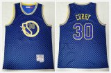 Golden State Warriors #30 Stephen Curry throwback blue NBA basketball jersey