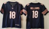 Youth Chicago Bears 18# Caleb Williams blue Nike Vapor F.U.S.E. Limited Jersey