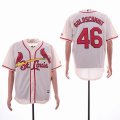 St Louis Cardinals #46 Paul Goldschmidt beige throwback mlb Jersey