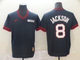 Nike Chicago White Sox #8 Bo Jackson blue throwback baseball jersey