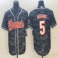 Nike Cincinnati Bengals #5 Tee Higgins gray camo NFL and MLB Baseball jerseys Joint name-BD