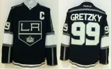 Reebok Los Angeles Kings 99# Wayne Gretzky black nhl jersey