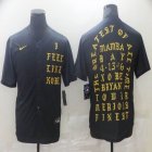 Nike #24 Kobe Bryant black gold fashion Sport Football Jersey