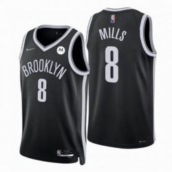 Nike Brooklyn Nets #8 Patty Mills black NBA Jerseys Hot-press font