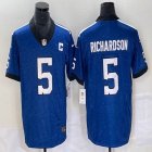 Nike Indianapolis Colts #5 Anthony Richardson blue Color Rush Limited Jersey C patch 03