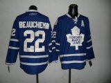 Toronto Maple Leafs #22 Francois Beauchemin Blue NHL Jerseys A Patch