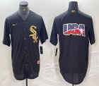 Nike Chicago White Sox blank black majestic baseball jerseys 01