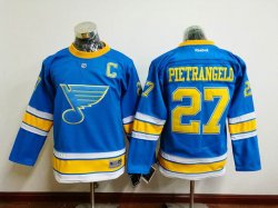 St.Louis Blues Alex Pietrangelo blue Youth NHL hockey Jerseys