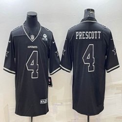 Nike Dallas Cowboys #4 Dak Prescott black Color Rush Limited Jersey-BD