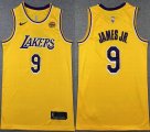 Los Angeless Lakers #9 B James Jr. yellow basketball jerseys