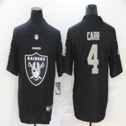 Nike Oakland Raiders #4 Derek Carr black fashion Color Rush Limited Jersey-BD