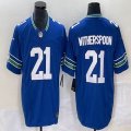 Nike Seahawks #21 Witherspoon blue throwback Color Rush Limited Jersey-BD