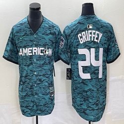 American League #24 #24 Ken Griffey Jr. Nike Teal 2023 MLB All-Star Game Vapor Premier Elite Player Jersey