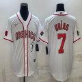 2023 World Cup Mexico #7 Julio Urias white majestic baseball jerseys 16