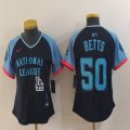 Women National League Dodgers #50 Mookie Betts Nike Navy 2024 MLB All-Star Game Limited Player Jersey 02