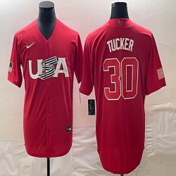 2023 World Cup #30 Kyle Tucker red USA majestic baseball jerseys 08